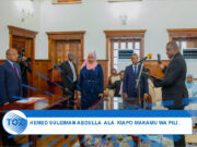 DKT. MWINYI AMUAPISHA HEMED SULEIMAN ABDULLA KUWA MAKAMU WA PILI WA RAIS WA ZANZIBAR.